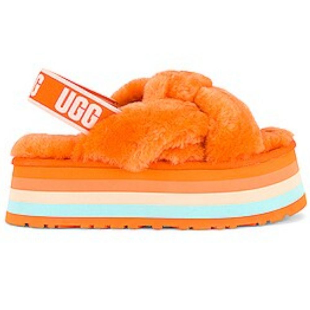 UGG Disco Knot Slide Sandal- Mandarin